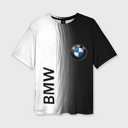 Футболка оверсайз женская Black and White BMW, цвет: 3D-принт