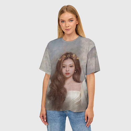 Женская футболка оверсайз Дженни маслом / 3D-принт – фото 3