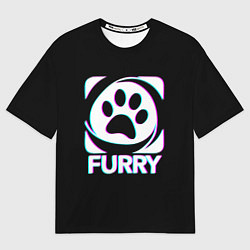 Футболка оверсайз женская Furry, цвет: 3D-принт