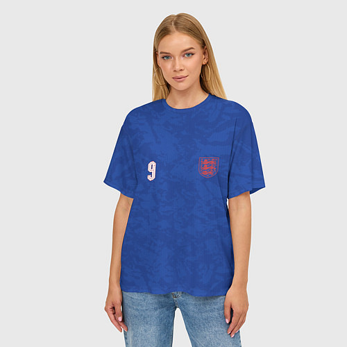 Женская футболка оверсайз Выездная Форма Гарри Кейна / 3D-принт – фото 3