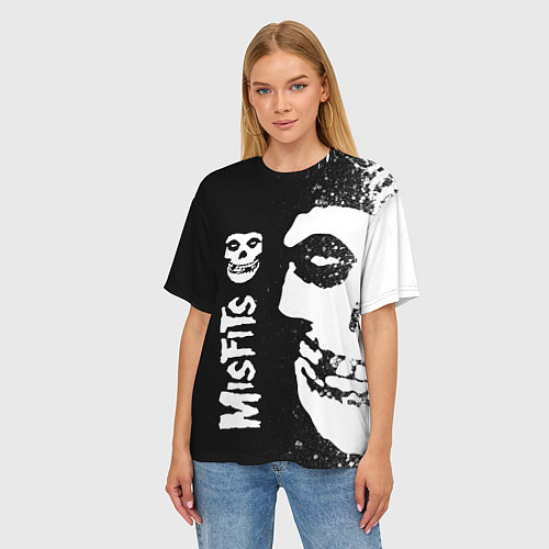 Женская футболка оверсайз MISFITS 1 / 3D-принт – фото 3