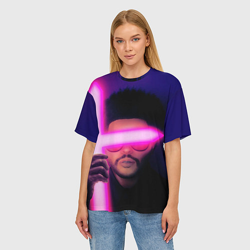 Женская футболка оверсайз The Weeknd - Blinding Lights / 3D-принт – фото 3
