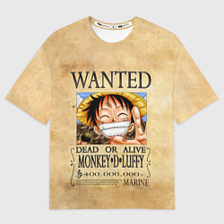 Футболка оверсайз женская Манки Д Луффи в розыске One Piece, цвет: 3D-принт