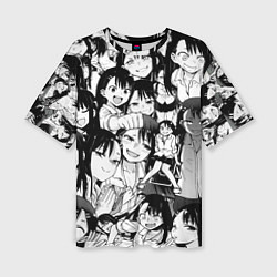Женская футболка оверсайз Nagatoro Sempai