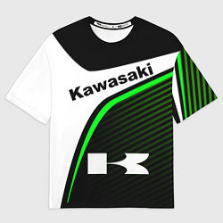 Футболка оверсайз женская KAWASAKI КАВАСАКИ SPORT, цвет: 3D-принт