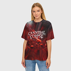 Футболка оверсайз женская Blood Cannibal Corpse Труп Каннибала Z, цвет: 3D-принт — фото 2