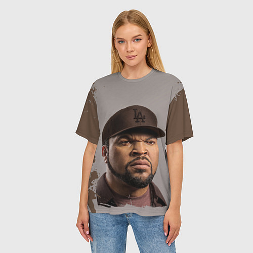 Женская футболка оверсайз Ice Cube Айс Куб Z / 3D-принт – фото 3