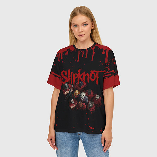 Женская футболка оверсайз SLIPKNOT СЛИПКНОТ Z / 3D-принт – фото 3
