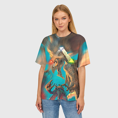 Женская футболка оверсайз Ark Survival АРК СУРВИВАЛ Z / 3D-принт – фото 3