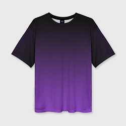 Футболка оверсайз женская Ночной градиент Фиолетовый, цвет: 3D-принт