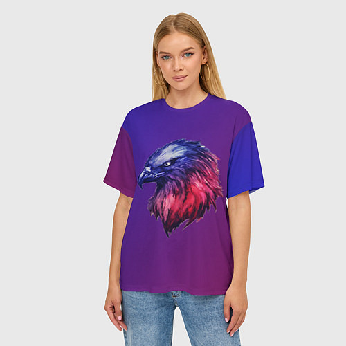 Женская футболка оверсайз Вольная птица / 3D-принт – фото 3