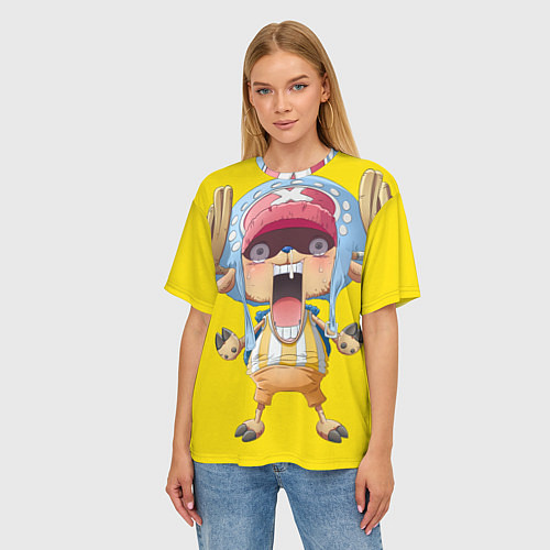 Женская футболка оверсайз Тони Тони Чоппер / 3D-принт – фото 3