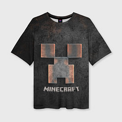 Футболка оверсайз женская MINECRAFT TEXTURE IRON, цвет: 3D-принт