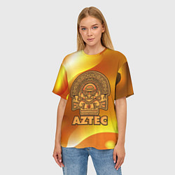 Футболка оверсайз женская Aztec Ацтеки, цвет: 3D-принт — фото 2
