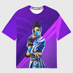 Футболка оверсайз женская Fortnite Blue Jade, цвет: 3D-принт