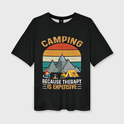 Футболка оверсайз женская Camping, цвет: 3D-принт