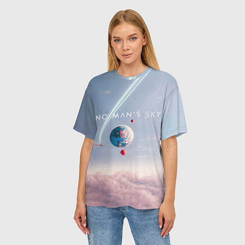 Женская футболка оверсайз No mans sky / 3D-принт – фото 3