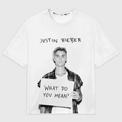 Футболка оверсайз женская JUSTIN BIEBER, цвет: 3D-принт
