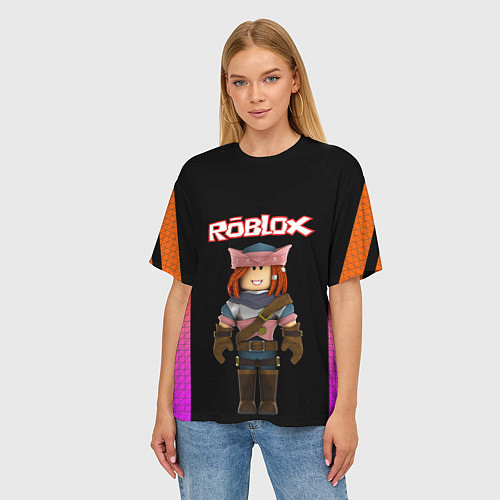 Женская футболка оверсайз ROBLOX РОБЛОКС Z / 3D-принт – фото 3