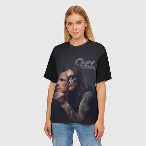 Женская футболка оверсайз Ozzy Osbourne / 3D-принт – фото 3