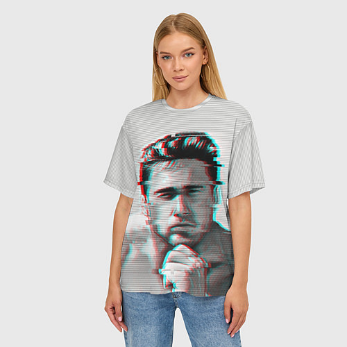 Женская футболка оверсайз Billie Herrington Gachimuchi / 3D-принт – фото 3