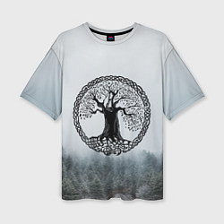 Футболка оверсайз женская Иггдрасиль Yggdrasil Z, цвет: 3D-принт