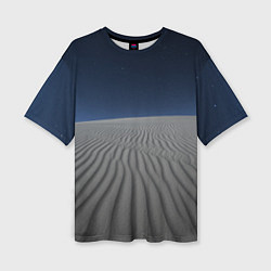 Женская футболка оверсайз Пустыня дюна песок ночь