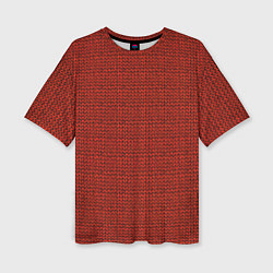 Женская футболка оверсайз Красная вязь