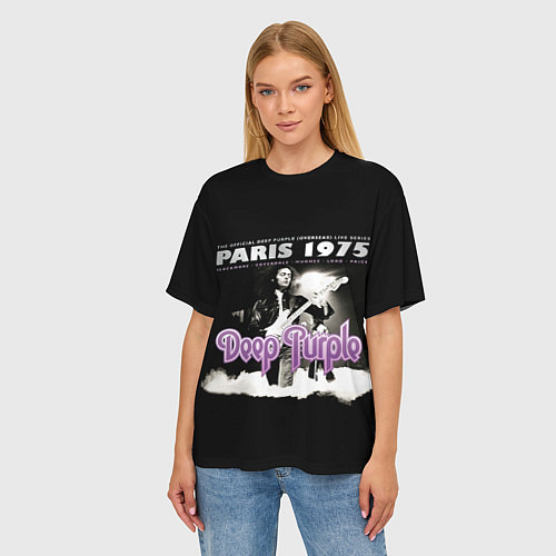 Женская футболка оверсайз Deep Purple - Paris 1975 / 3D-принт – фото 3