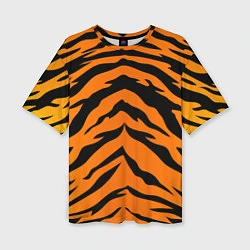 Женская футболка оверсайз Шкура тигра