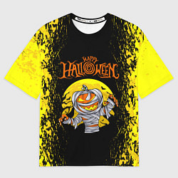 Футболка оверсайз женская Тыква мумия, цвет: 3D-принт