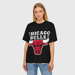 Футболка оверсайз женская B C Chicago Bulls, цвет: 3D-принт — фото 2