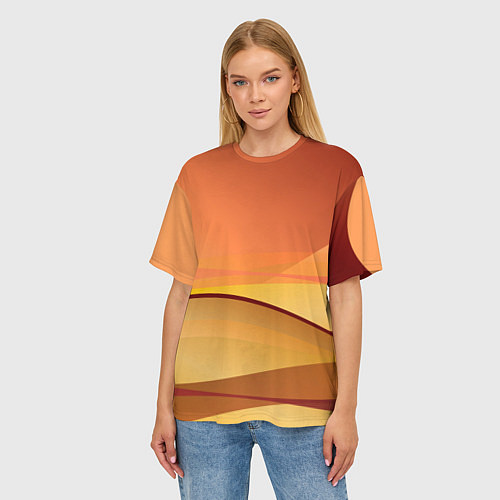 Женская футболка оверсайз Пустыня Арракис Дюна / 3D-принт – фото 3