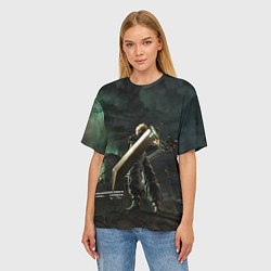 Футболка оверсайз женская Клауд Страйф FF7, цвет: 3D-принт — фото 2