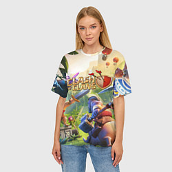 Футболка оверсайз женская CLASH OF CLANS БИТВА КЛАНОВ, цвет: 3D-принт — фото 2