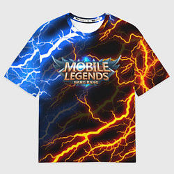 Футболка оверсайз женская Mobile Legends разряды молний flash, цвет: 3D-принт