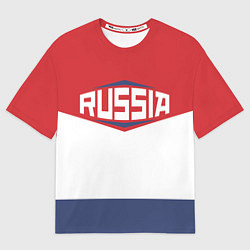 Футболка оверсайз женская Russia, цвет: 3D-принт