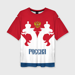Футболка оверсайз женская Russia Team, цвет: 3D-принт