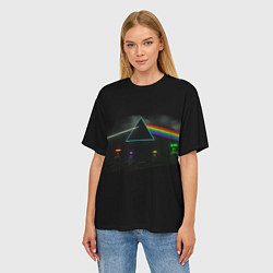 Футболка оверсайз женская ПИНК ФЛОЙД PINK FLOYD LOGO, цвет: 3D-принт — фото 2