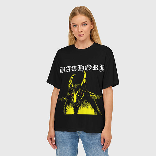 Женская футболка оверсайз Bathory / 3D-принт – фото 3
