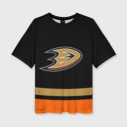 Футболка оверсайз женская Anaheim Ducks Анахайм Дакс, цвет: 3D-принт