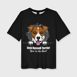 Футболка оверсайз женская Джек-Рассел-Терьер Jack Russell Terrier, цвет: 3D-принт