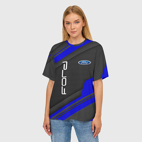 Женская футболка оверсайз Ford Форд авто / 3D-принт – фото 3