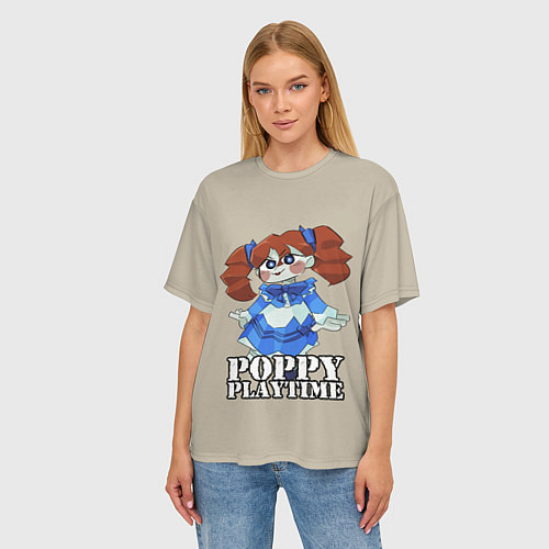 Женская футболка оверсайз Poppy Playtime / 3D-принт – фото 3