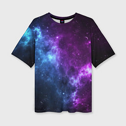 Женская футболка оверсайз NEON GALAXY НЕОНОВЫЙ КОСМОС