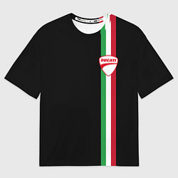 Женская футболка оверсайз DUCATI MOTOCYCLE ITALY LINE