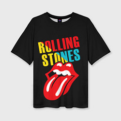 Женская футболка оверсайз Роллинг Стоунз Rolling Stones