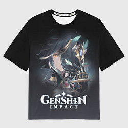 Футболка оверсайз женская ГенШин - игра с открытым миром, цвет: 3D-принт