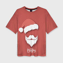 Футболка оверсайз женская Merry Christmas Счастливого Рождества, цвет: 3D-принт