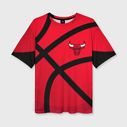 Женская футболка оверсайз Чикаго Буллз Chicago Bulls NBA